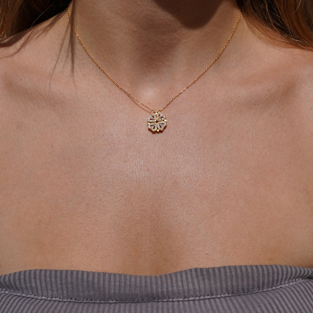 To My Daughter - Lucky 4 Leaf Clover Necklace