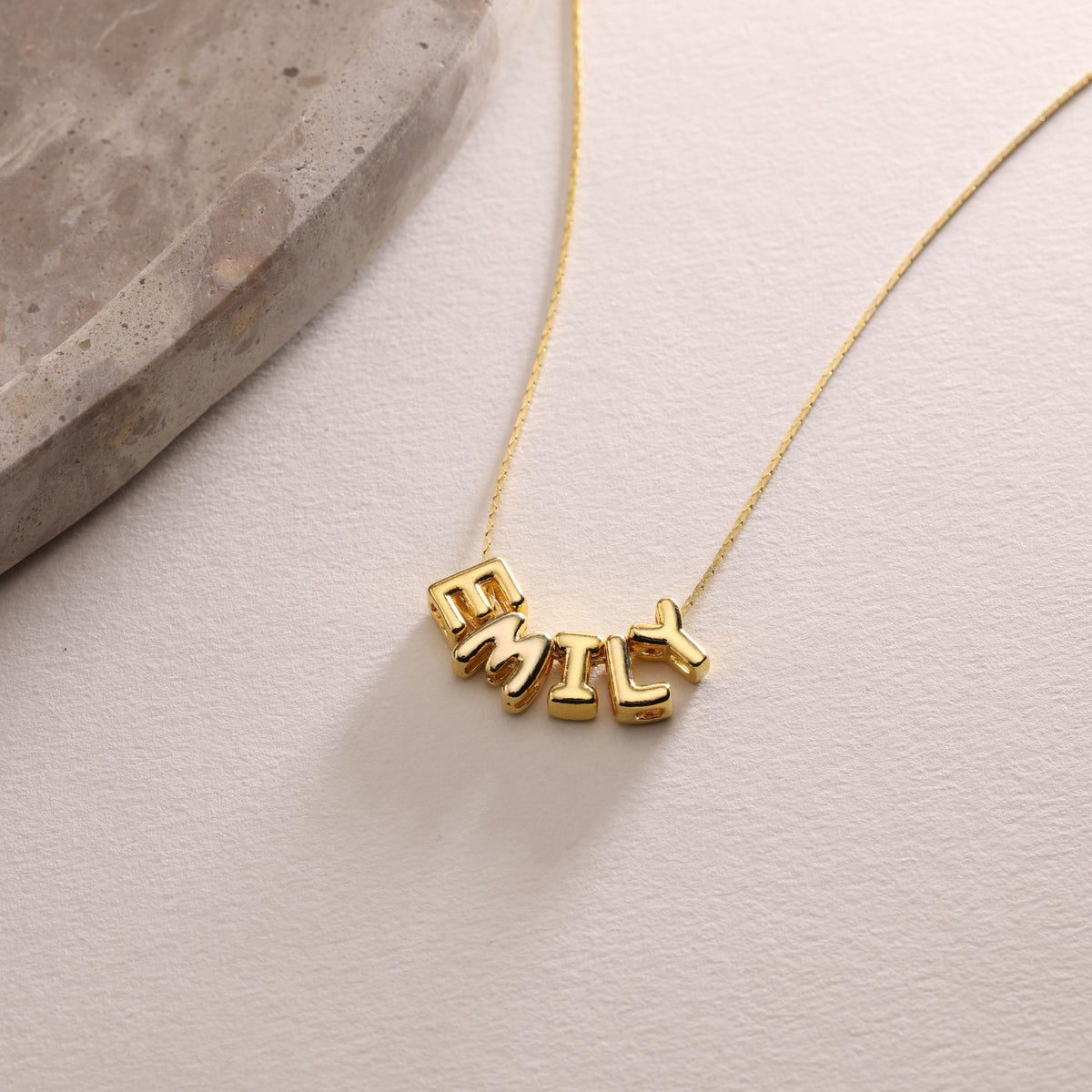 To My Wife - Bubble Name Necklace