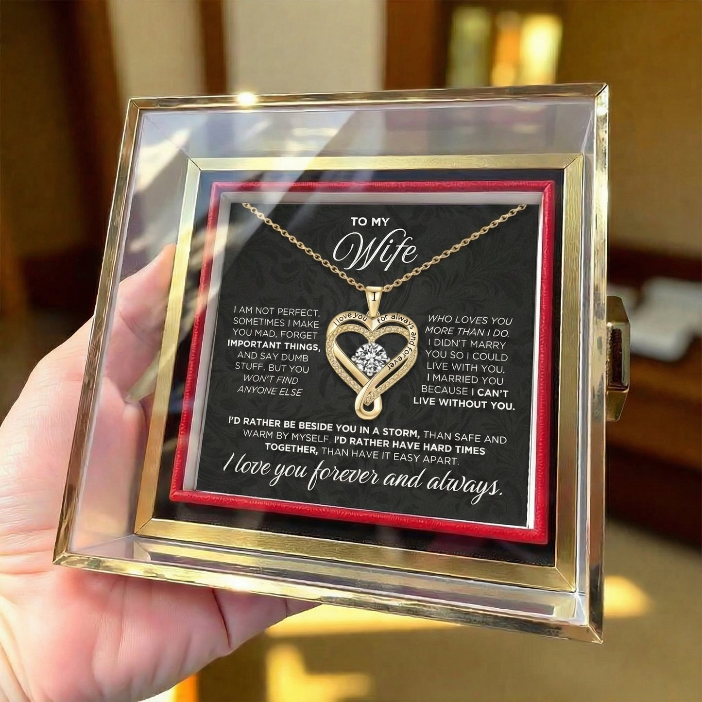 To My Wife - Love You Forever & Always Necklace