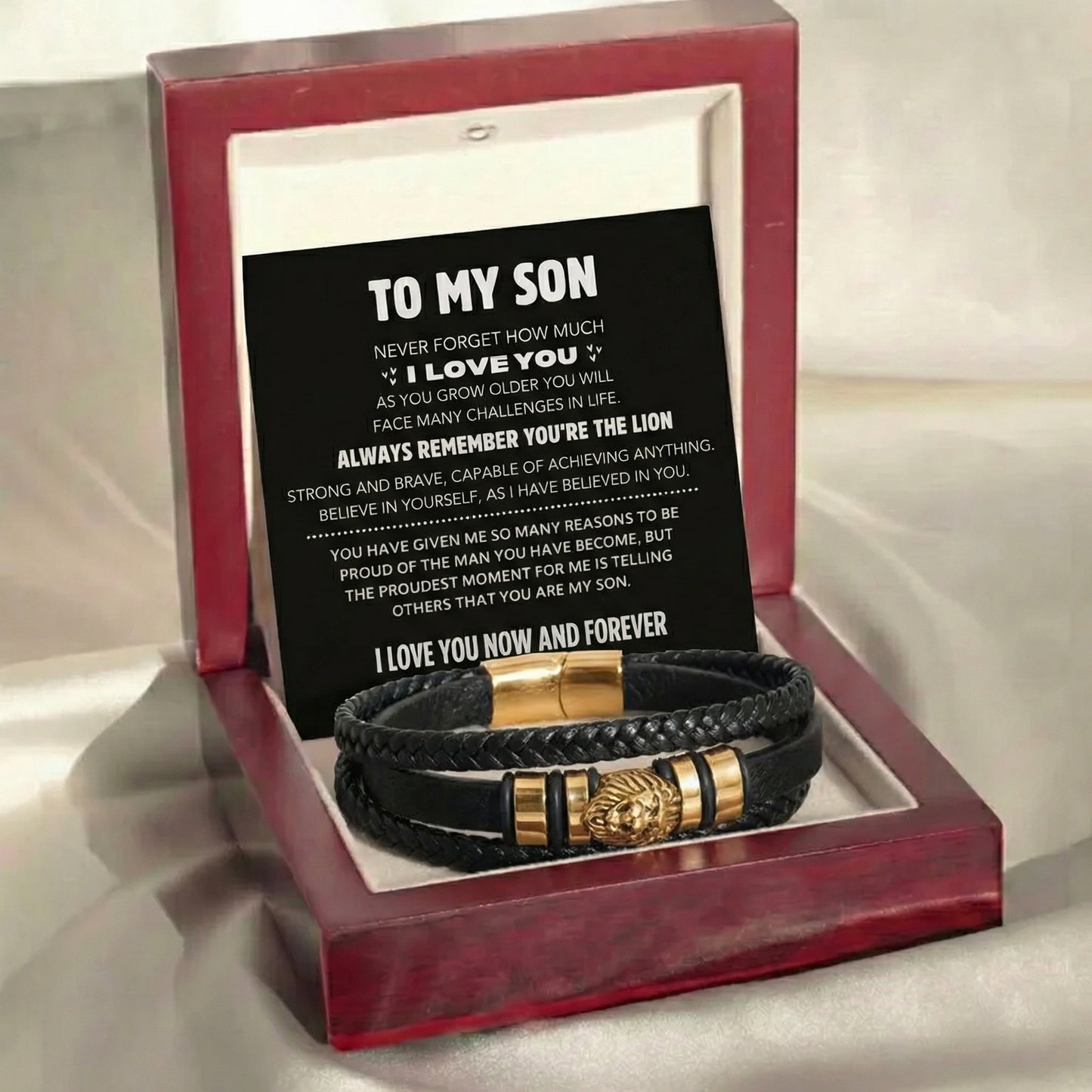 To My Son Lion Bracelet