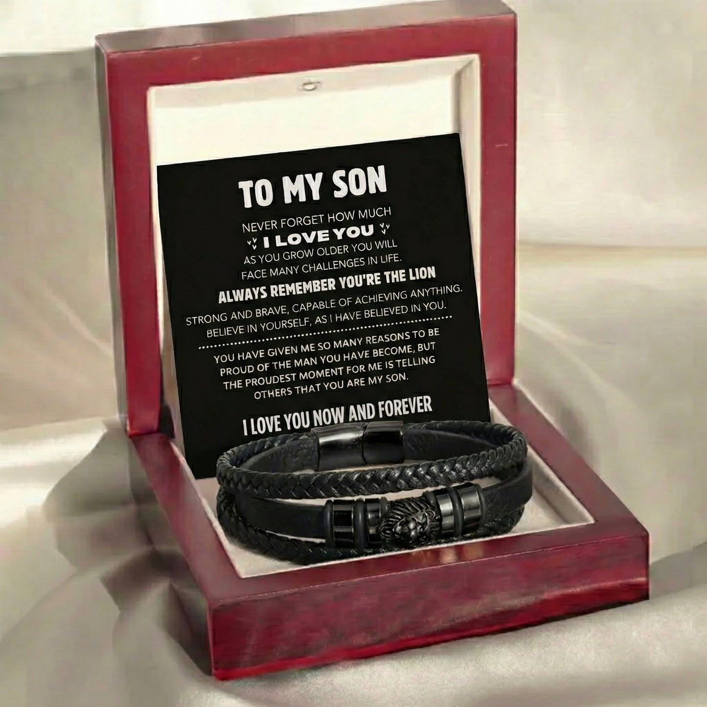 To My Son Lion Bracelet