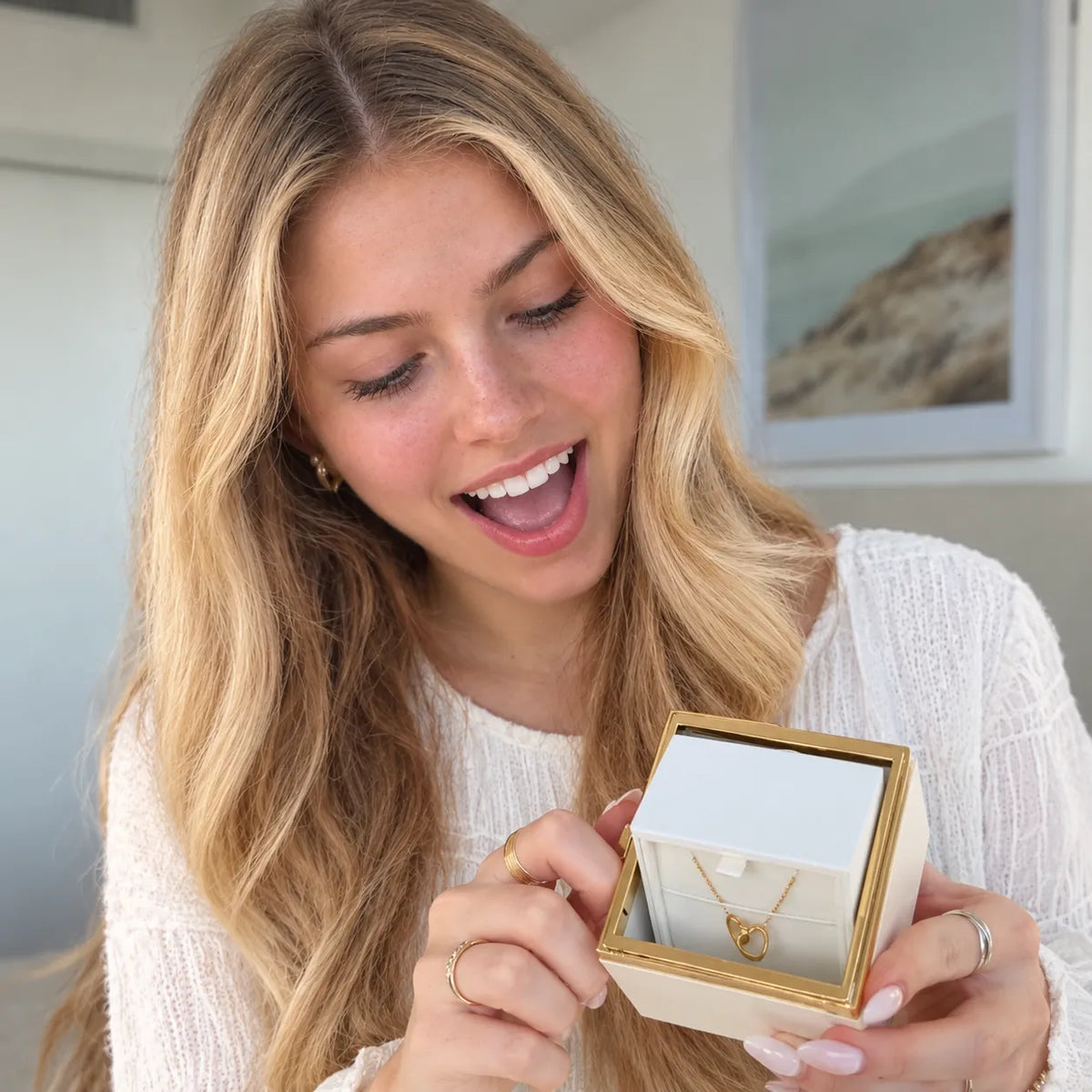 Eternal Rose Box with Name Engraved Necklace