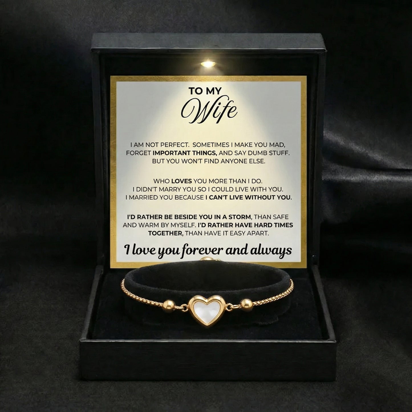 To My Wife - Love You Forever Bracelet