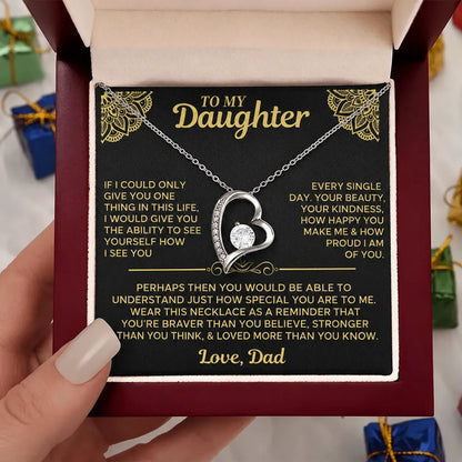 To My Daughter - Love Knot Necklace - Gift from Dad