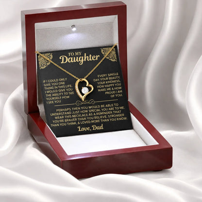 To My Daughter - Love Knot Necklace - Gift from Dad