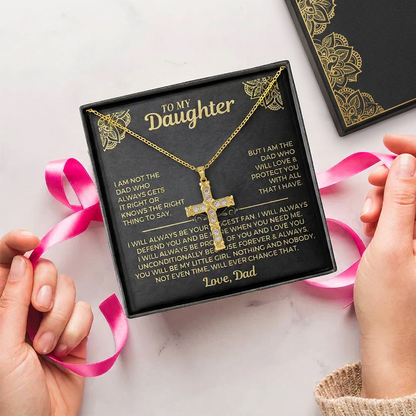 To My Daughter – Cross Necklace Gift from Dad
