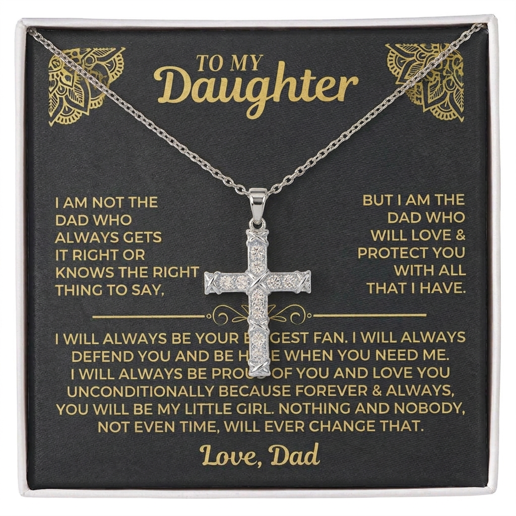 To My Daughter – Cross Necklace Gift from Dad