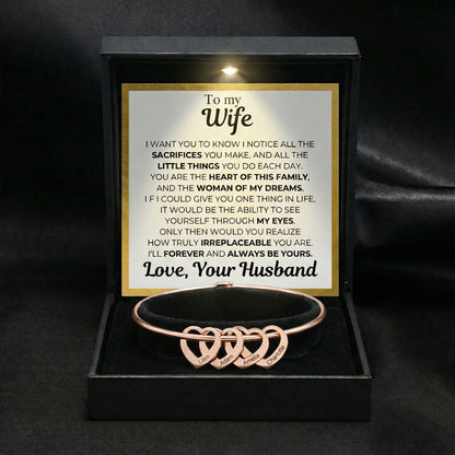 To My Wife - Heart Of Our Family Bracelet