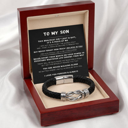 To My Son - Never Alone Forever Linked Bracelet