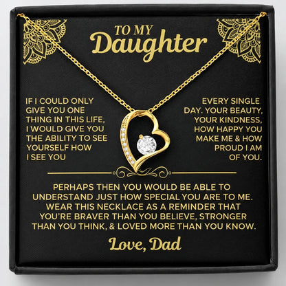 To My Daughter - Love Knot Necklace - Gift from Dad