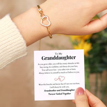 To My Granddaughter - Infinity Heart Bracelet