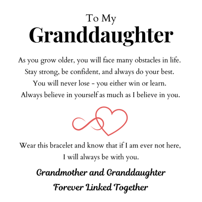 To My Granddaughter - Infinity Heart Bracelet