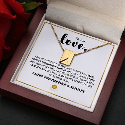 To My Love - Love Letter Necklace