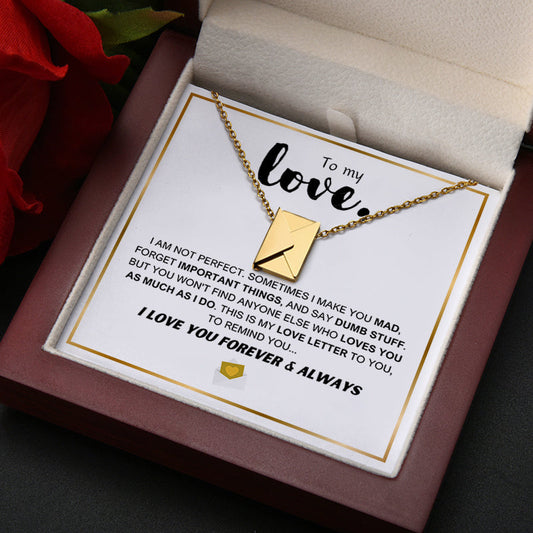 To My Love - Love Letter Necklace