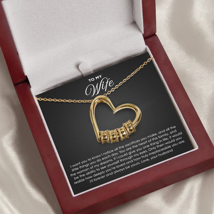 To My Wife - Heart of our family Necklace
