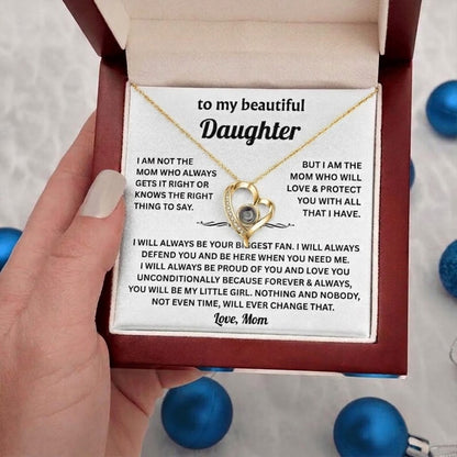 To My Daughter Photo Necklace - Gift from Mom