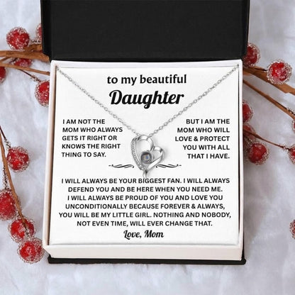 To My Daughter Photo Necklace - Gift from Mom