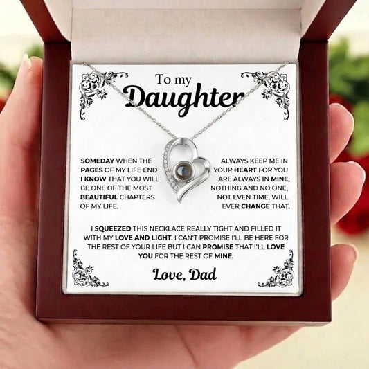 To My Daughter Photo Necklace - Gift from Dad