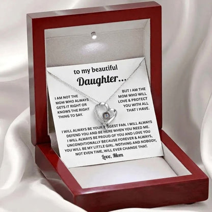 To My Daughter Photo Necklace - Gift from Mom