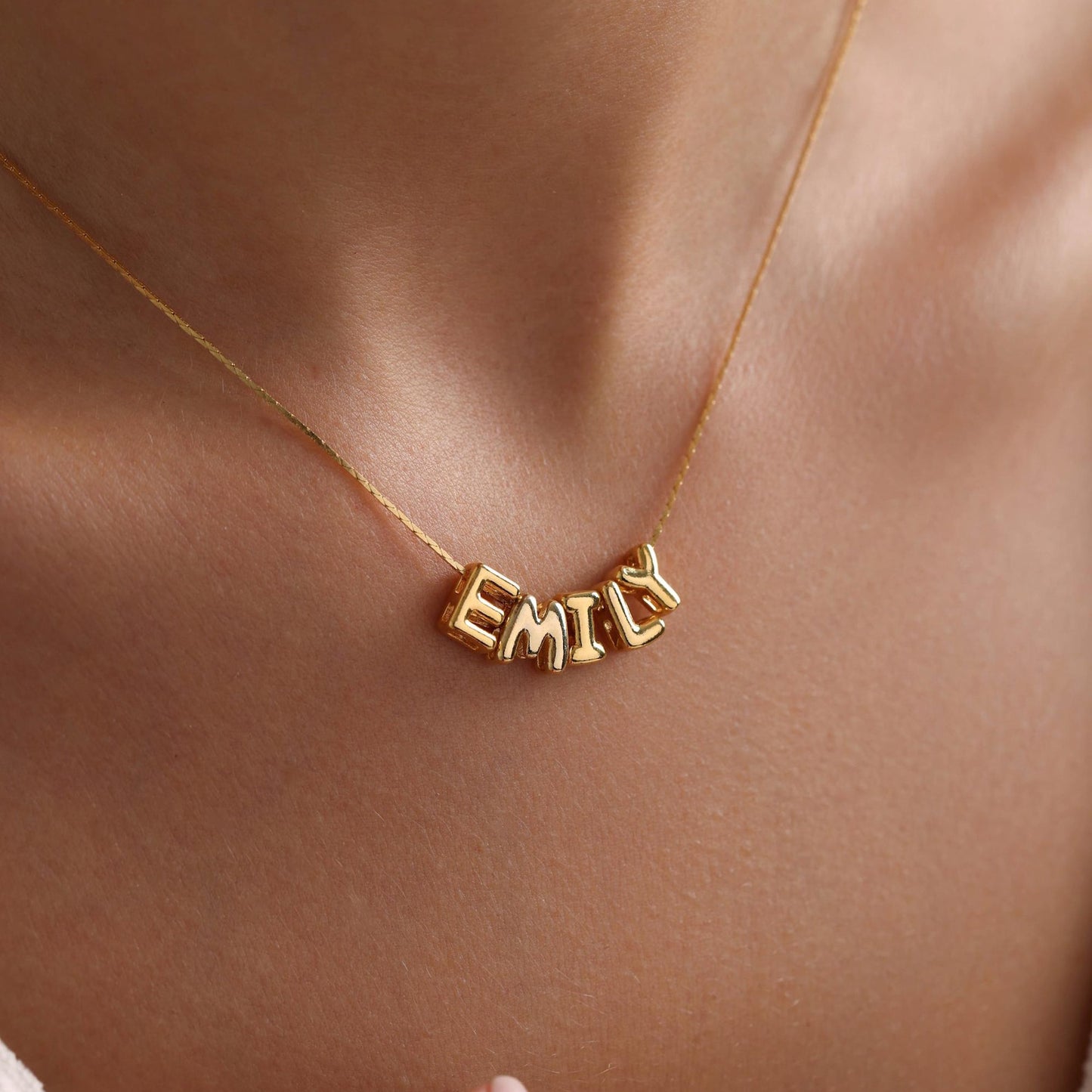To My Wife - Bubble Name Necklace