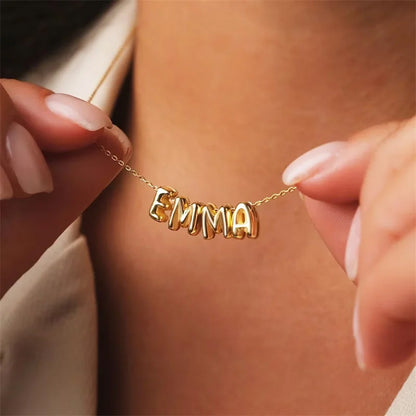 To My Wife - Bubble Name Necklace