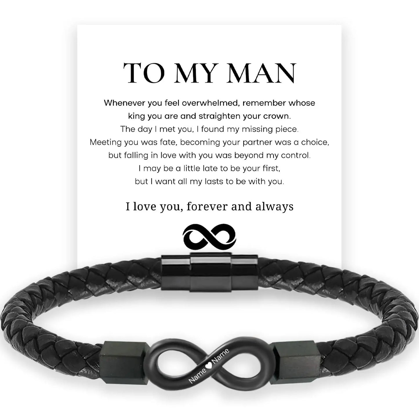 To My Man Infinity Love Bracelet