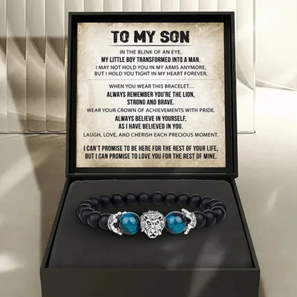 To My Son Lion Head Bracelet