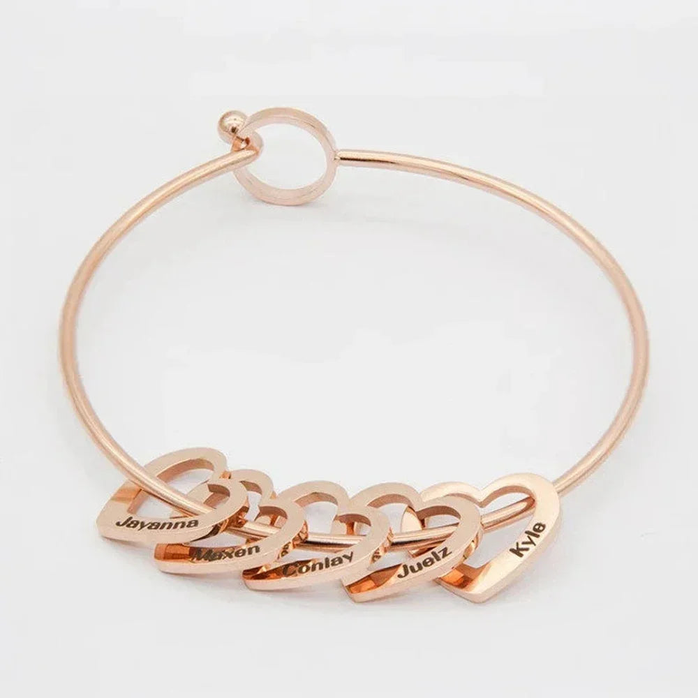To My Wife - Heart Of Our Family Bracelet
