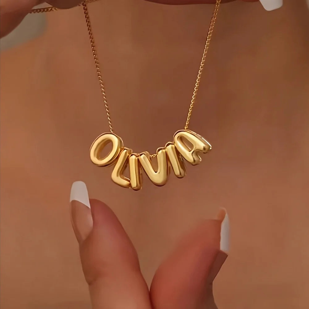 To My Wife - Bubble Name Necklace