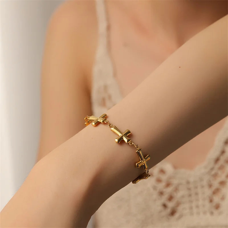To My Daughter Cross Bracelet - Gift from Dad