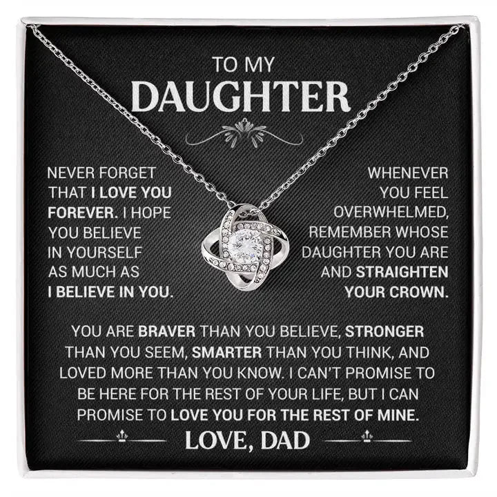To My Daughter Necklace - Gift from Dad