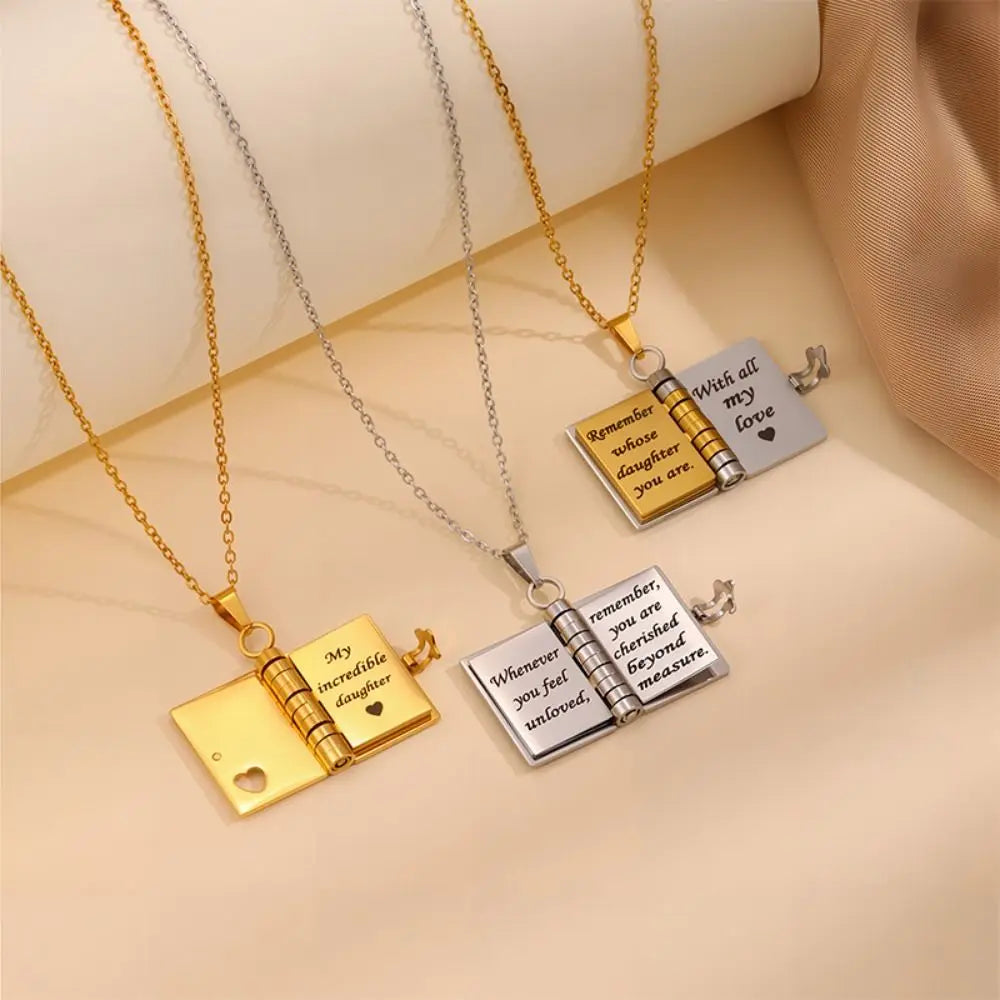 My incredible Daughter Book Necklace