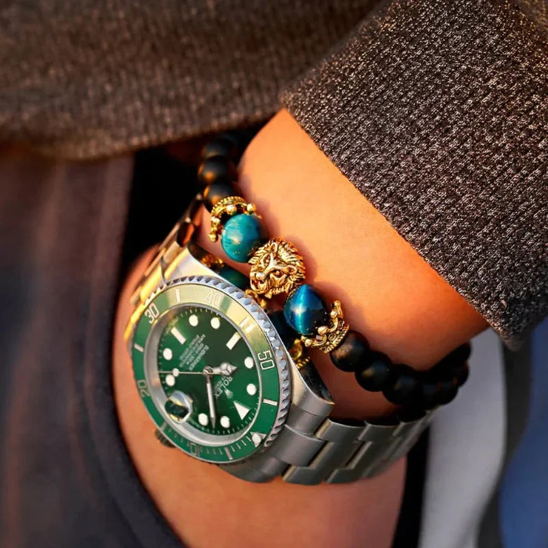 To My Son Lion Head Bracelet