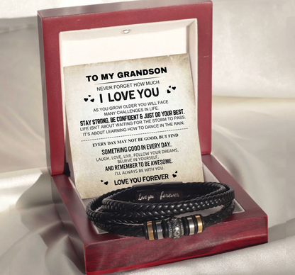 To My Grandson - I Love You Forever Bracelet