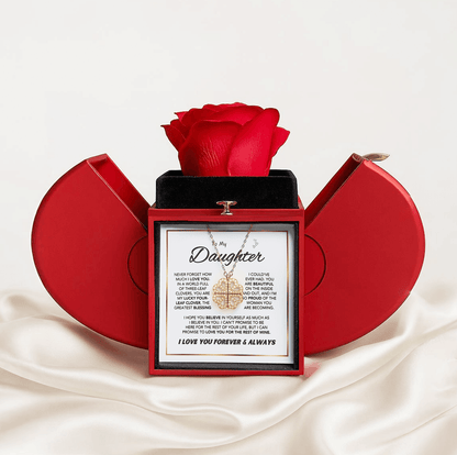 To My Daughter - Lucky 4 Leaf Clover Necklace