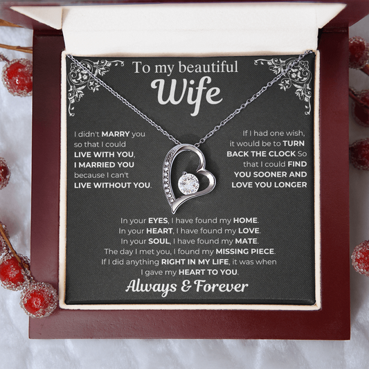 To My Wife - Always & Forever Love Necklace