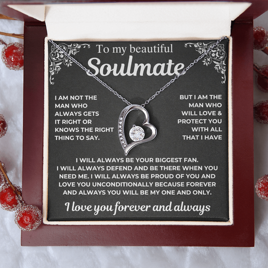 To My Soulmate - Your Biggest Fan - Gift Necklace