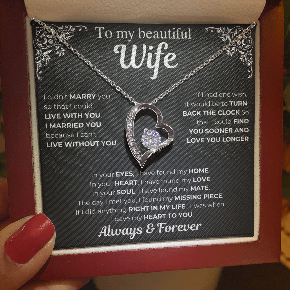 To My Wife - Always & Forever Love Necklace