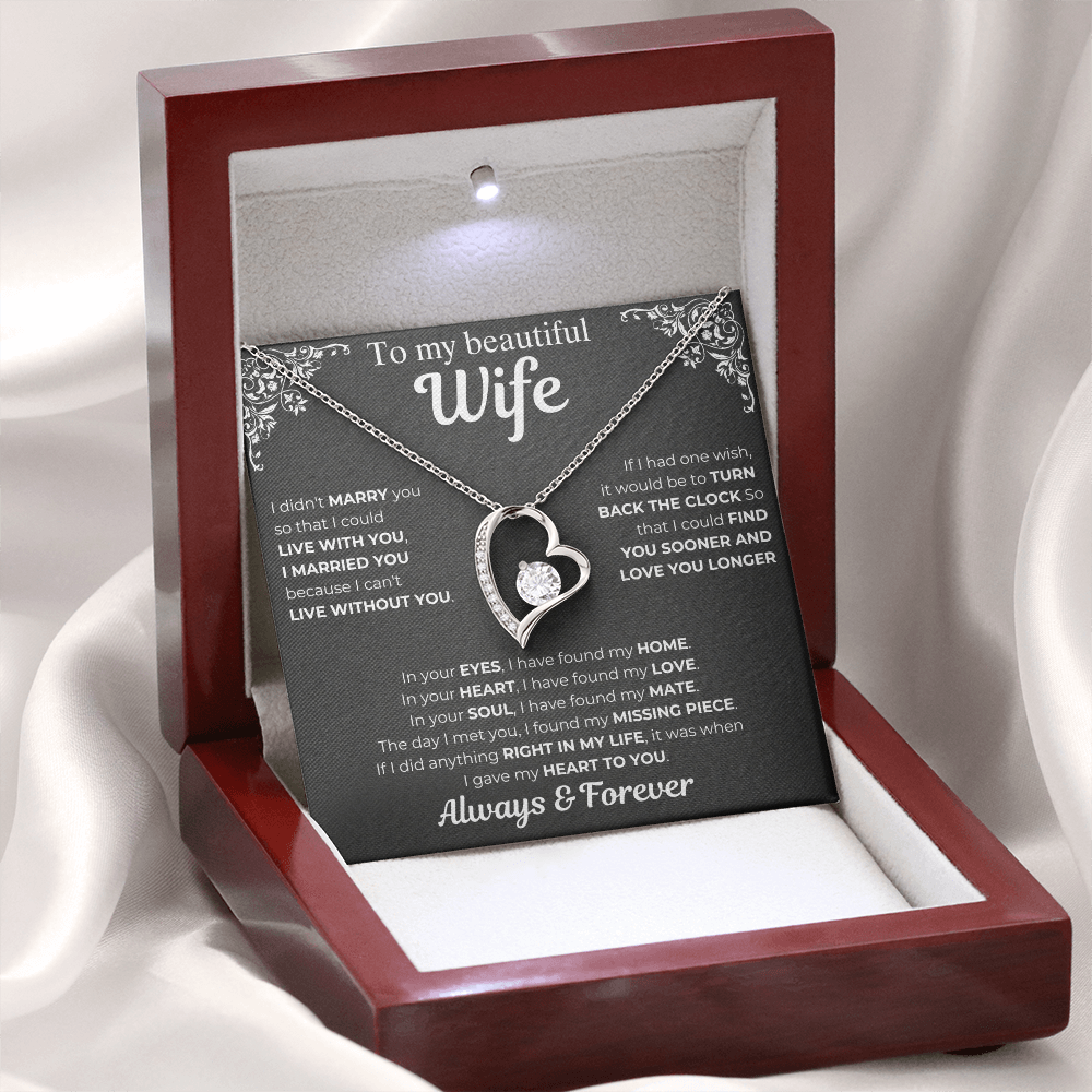 To My Wife - Always & Forever Love Necklace