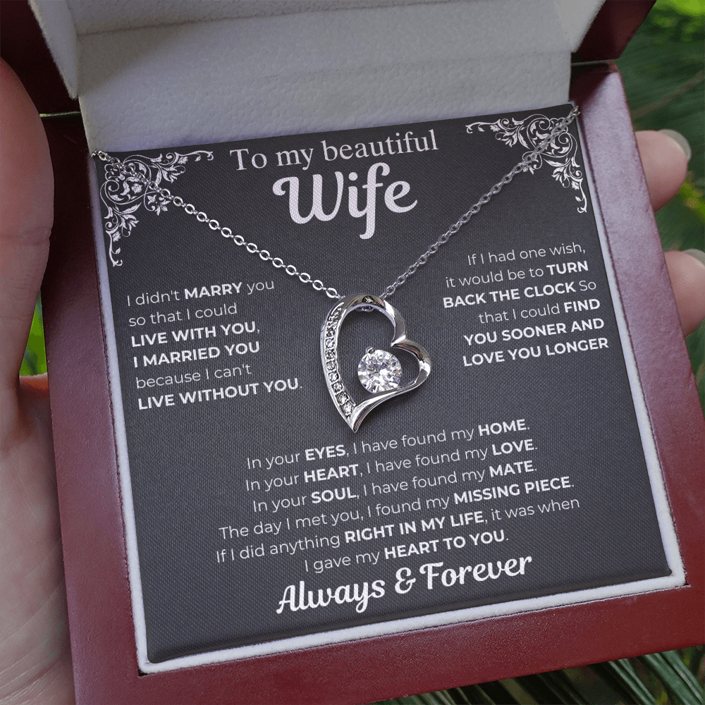 To My Wife - Always & Forever Love Necklace