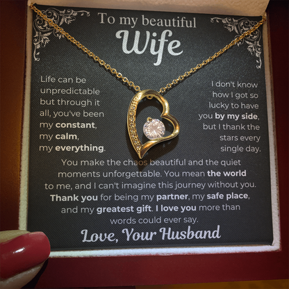 To My Wife - My Greatest Gift Heart Necklace