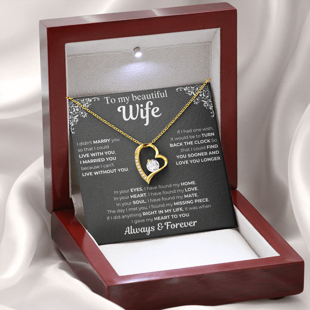 To My Wife - Always & Forever Love Necklace