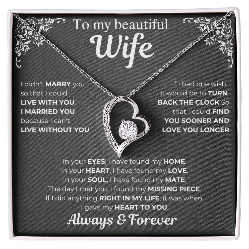 To My Wife - Always & Forever Love Necklace