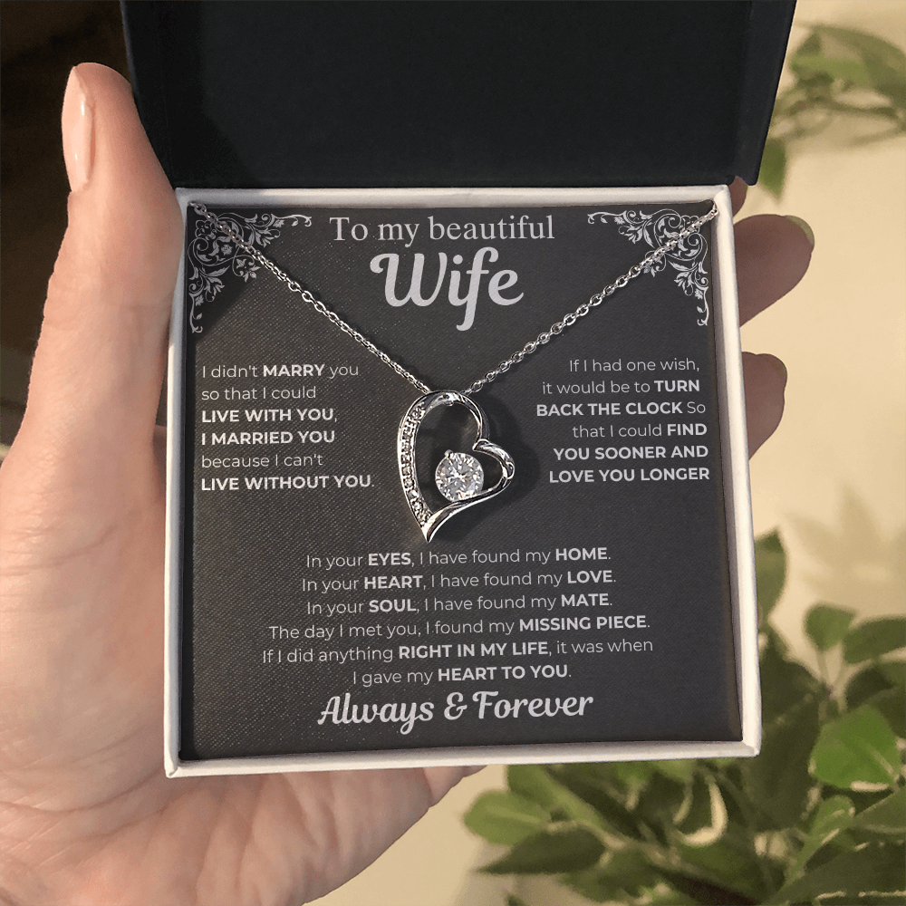 To My Wife - Always & Forever Love Necklace