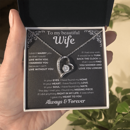 To My Wife - Always & Forever Love Necklace