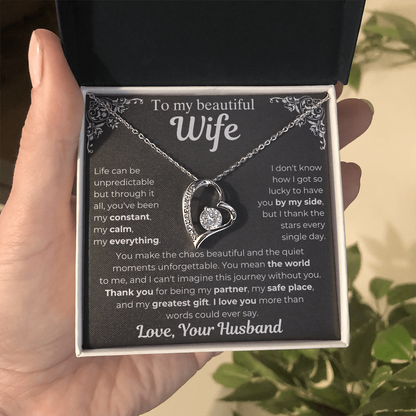 To My Wife - My Greatest Gift Heart Necklace