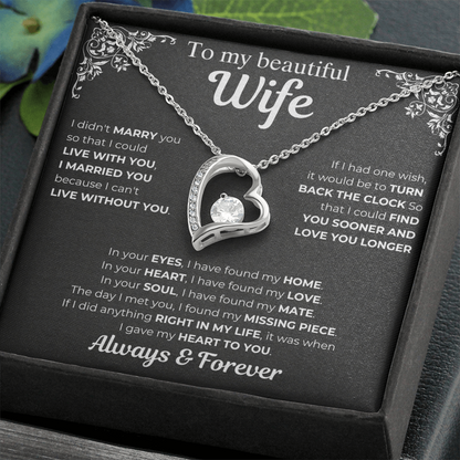 To My Wife - Always & Forever Love Necklace