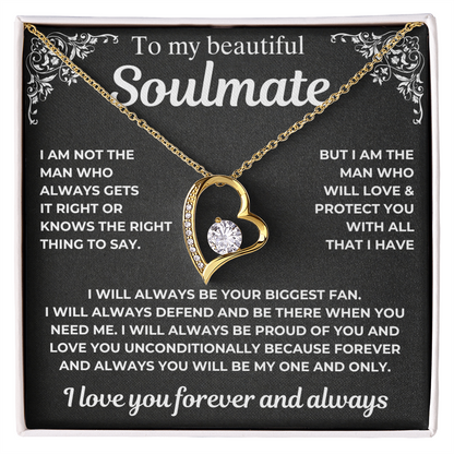 To My Soulmate - Your Biggest Fan - Gift Necklace