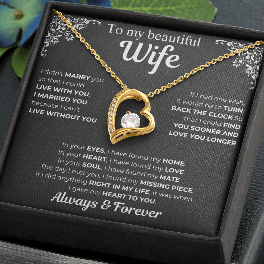 To My Wife - Always & Forever Love Necklace
