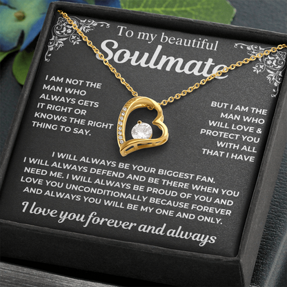 To My Soulmate - Your Biggest Fan - Gift Necklace
